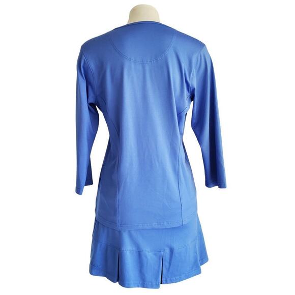 Bollé Top & Skort Set Blue Tennis Pickleball Golf 3/4 Sleeve Size S - Picture 3 of 16